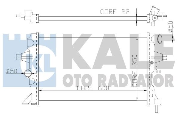 KALE OTO RADYATÖR radiatorius, variklio aušinimas 363500